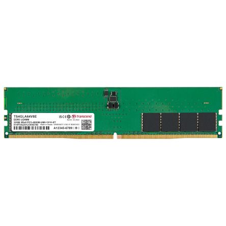 Transcend 32 GB DDR5 Server RAM, 4800Mbit/s, UDIMM, 1.1V [TS4GLA64V8E]; 175-267