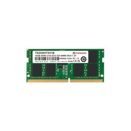 Transcend 16 GB DDR4 Desktop, Server RAM, 2133Mbit/s, SODIMM, 1.2V [TS2GSH72V1B]; 175-272