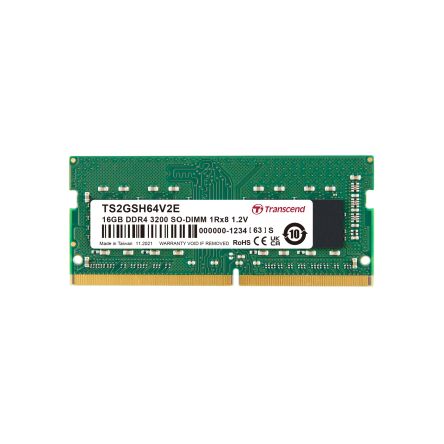 Transcend 16 GB DDR4 Desktop, Laptop RAM, 3200Mbit/s, SODIMM, 1.2V [TS2GSH64V2E]; 175-278