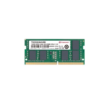 Transcend 16 GB DDR4 Desktop, Laptop RAM, 2666Mbit/s, SODIMM, 1.2V [TS2GSH64V6B]; 175-279