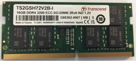 Transcend 16 GB DDR4 RAM, 3200Mbit/s, SODIMM, 1.2V [TS2GSH72V2B-I]; 175-282