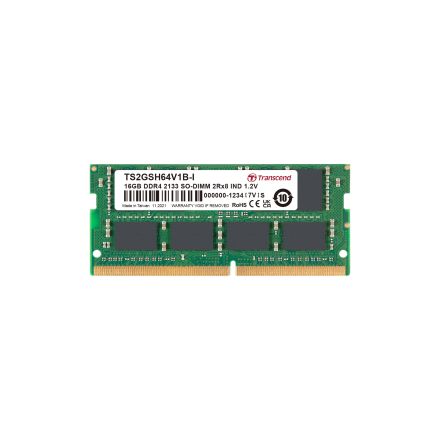 Transcend 16 GB DDR4 RAM, 2133Mbit/s, SODIMM, 1.2V [TS2GSH64V1B-I]; 175-294