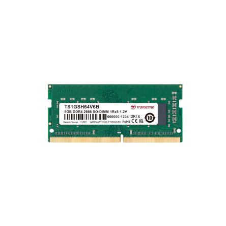 Transcend 8 GB DDR4 Desktop, Laptop RAM, 2666Mbit/s, SODIMM, 1.2V [TS1GSH64V6B]; 175-342
