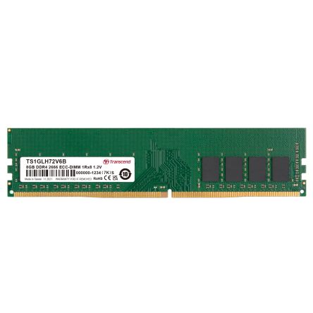 Transcend 8 GB DDR4 Desktop, Server RAM, 2666Mbit/s, DIMM, 1.2V [TS1GLH72V6B]; 175-344