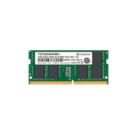 Transcend 8 GB DDR4 RAM, 2666Mbit/s, SODIMM, 1.2V [TS1GSH64V6B-I]; 175-350