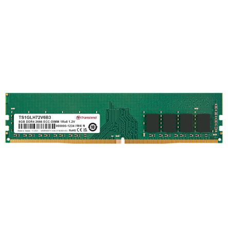 Transcend 8 GB DDR4 Desktop, Laptop RAM, 2666Mbit/s, DIMM, 1.2V [TS1GLH72V6B3]; 175-351