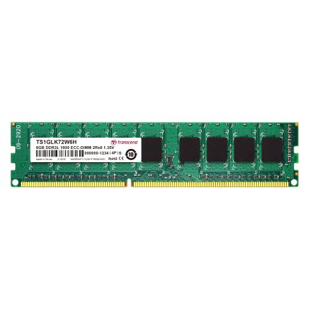 Transcend 8 GB DDR3L Desktop, Server RAM, 1600Mbit/s, DIMM, 1.35V [TS1GLK72W6H]; 175-360