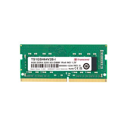 Transcend 8 GB DDR4 RAM, 3200Mbit/s, SODIMM, 1.2V [TS1GSH64V2B-I]; 175-363