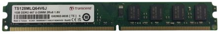 Transcend 1 GB DDR2 Desktop, Laptop RAM, 667Mbit/s, UDIMM, 1.8V [TS128MLQ64V6J]; 175-383