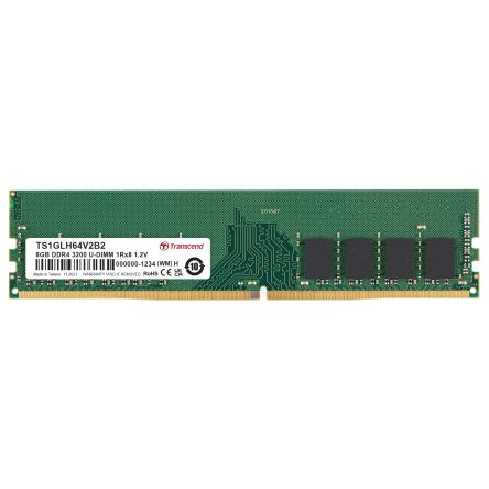 Transcend 8 GB DDR4 Desktop, Laptop RAM, 3200Mbit/s, UDIMM, 1.2V [TS1GLH64V2B2]; 175-395