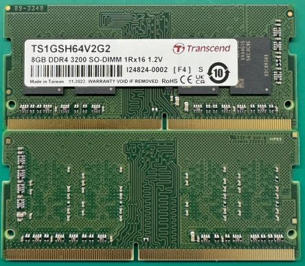 Transcend 8 GB DDR4 Desktop, Laptop RAM, 3200Mbit/s, SODIMM, 1.2V [TS1GSH64V2G2]; 175-408