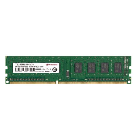Transcend 2 GB DDR3 Desktop, Laptop RAM, 1333Mbit/s, UDIMM, 1.5V [TS256MLK64V3N]; 175-433