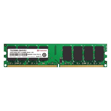 Transcend 2 GB DDR2 Desktop, Laptop RAM, 667Mbit/s, UDIMM, 1.8V [TS256MLQ64V6U]; 175-469