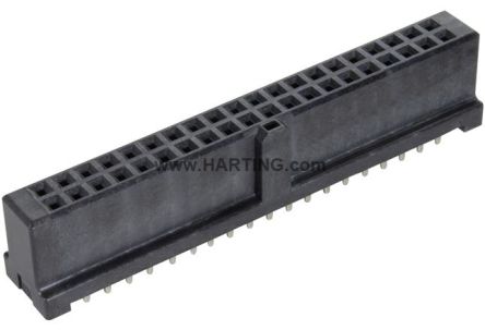 HARTING 09195 Series Straight PCB PCB Header, 40 Contact(s), 2.54 mm Pitch, 2 Row(s), Shrouded [09195406824]; 180-053