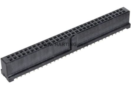 HARTING 09195 Series Straight PCB PCB Header, 60 Contact(s), 2.54 mm Pitch, 2 Row(s), Shrouded [09195606824]; 180-059