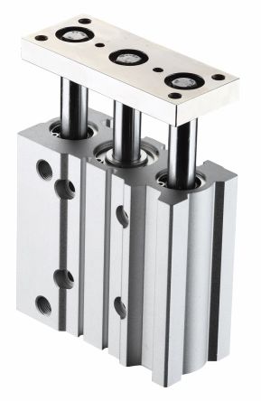 RS PRO Pneumatic Guided Cylinder - 32mm Bore, 200mm Stroke, Double Acting [0]; 180-348