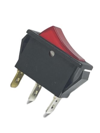 RS PRO Illuminated SPST, On-Off-On Rocker Switch Panel Mount [0]; 180-374