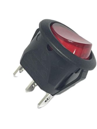 RS PRO Illuminated SPST, On-Off Rocker Switch Panel Mount [0]; 180-379