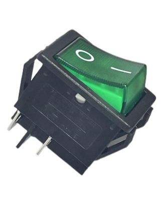 RS PRO Illuminated DPDT, On-Off Rocker Switch Panel Mount [0]; 180-390
