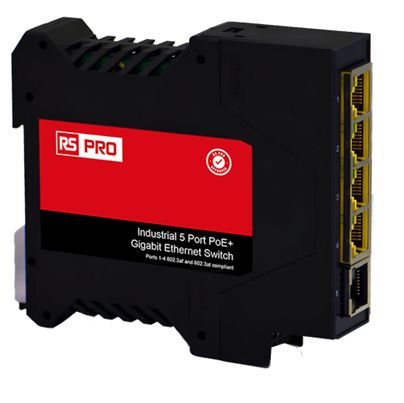 RS PRO RS-535, Unmanaged 5 Port Ethernet Switch With PoE [0]; 180-403