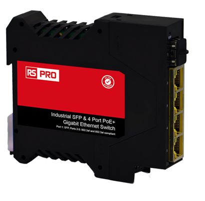 RS PRO RS-595, Unmanaged 5 Port Ethernet Switch With PoE [0]; 180-405