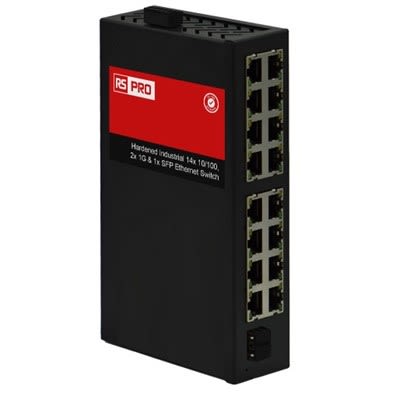 RS PRO RS-7717, Unmanaged 16 Port Industrial Ethernet Switch [0]; 180-411