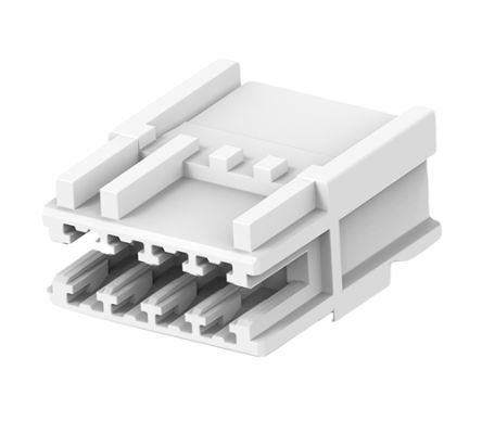 TE Connectivity 2391423 Series Receptacle Edge Connector, Board Mount, 4-Contacts, 2.5mm Pitch, 1-Row, Crimp Termination [2391423-4]; 180-968
