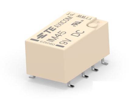 TE Connectivity PCB Mount RF Relay, 9V dc Coil, DPDT [3-1462040-4]; 181-179