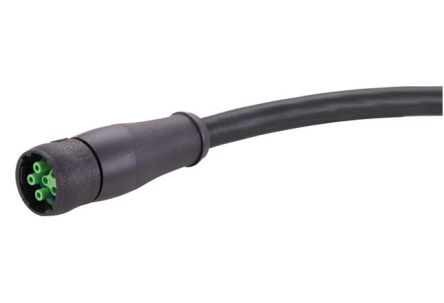HARTING Straight Female 6 way 6 Pin Socket to Unterminated Cable Assembly, 10m [21342900641100]; 181-638