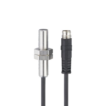 ifm electronic Inductive Threaded Barrel Proximity Sensor, M8, 2 mm Detection, PNP NO, 10 → 36 V dc [IE5336]; 184-142