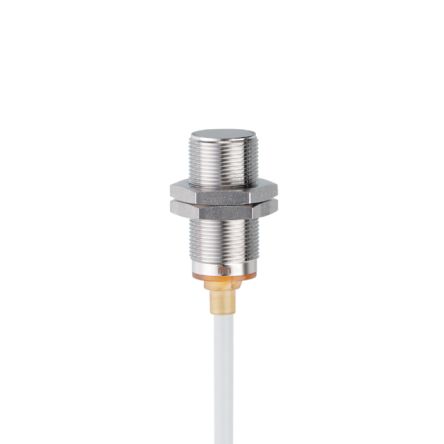 ifm electronic Inductive Threaded Barrel Proximity Sensor, M18, 8 mm Detection, PNP NO, 10 → 30 V dc [IGT263]; 184-164