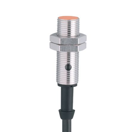 ifm electronic Inductive Threaded Barrel Proximity Sensor, M12, 2 mm Detection, NPN NO, 10 → 36 V dc [IF5200]; 184-196