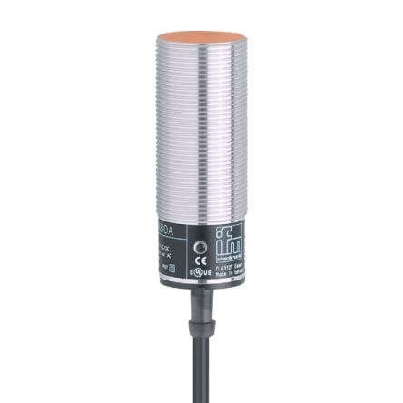 ifm electronic Inductive Threaded Barrel Proximity Sensor, M30, 10 mm Detection, 2-Wire NO, 20 → 250 V ac/dc, 20 [II0272]; 184-221