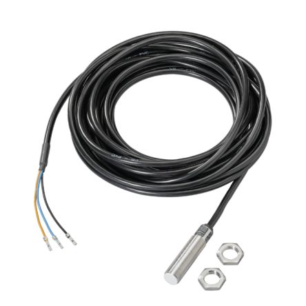 ifm electronic Inductive Threaded Barrel Proximity Sensor, M12, 3 mm Detection, PNP NO, 10 → 36 V dc [IF5878]; 184-235