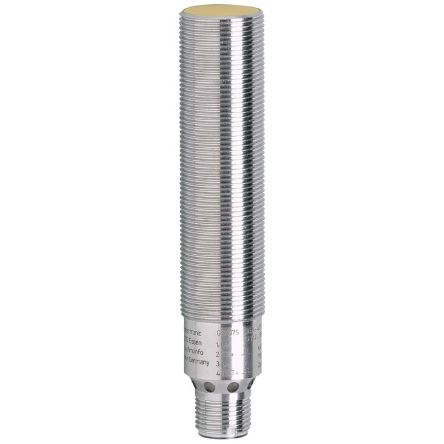 ifm electronic Inductive Threaded Barrel Proximity Sensor, M18, 1 → 4 mm Detection, 19.2 → 30 V dc [GG508S]; 184-258