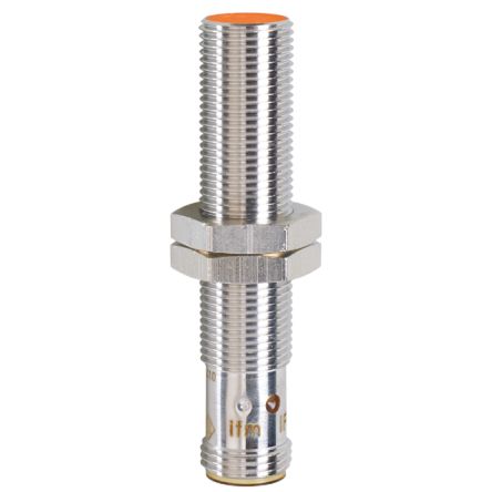 ifm electronic Inductive Threaded Barrel Proximity Sensor, M12, 2 mm Detection, NPN NO, 10 → 30 V dc [IF7102]; 184-362