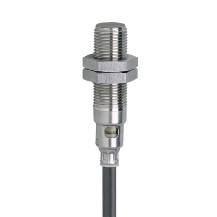 ifm electronic Inductive Threaded Barrel Proximity Sensor, M12, 4 mm Detection, PNP NO, 10 → 36 V dc [IFT207]; 184-380