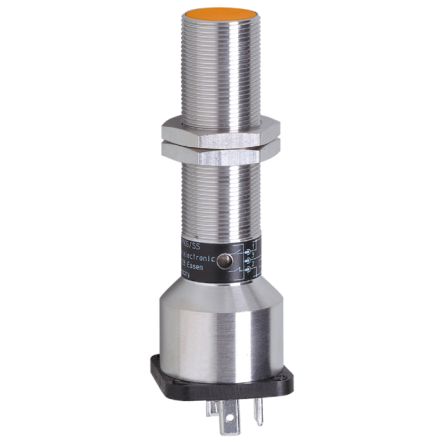 ifm electronic Inductive Threaded Barrel Proximity Sensor, M18, 8 mm Detection, PNP NO/NC, 10 → 36 V dc [IG5910]; 184-382