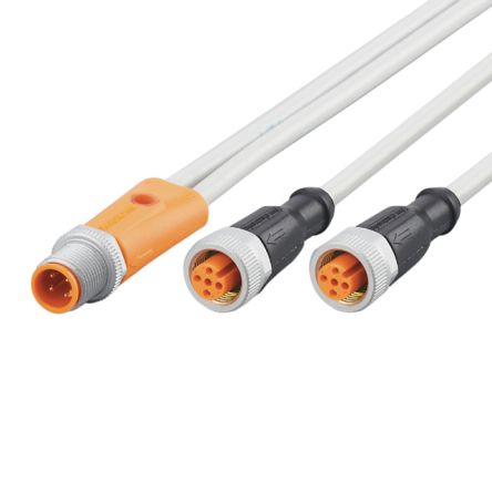ifm electronic Straight Male 2 way M12 to Straight Female 2 way M12 Sensor Actuator Cable, 300mm [EVW178]; 184-425