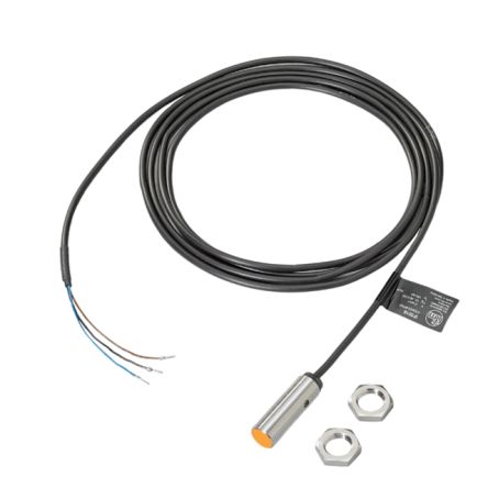 ifm electronic Inductive Threaded Barrel Proximity Sensor, M12, 2 mm Detection, NPN NO, 10 → 36 V dc [IF5998]; 184-488
