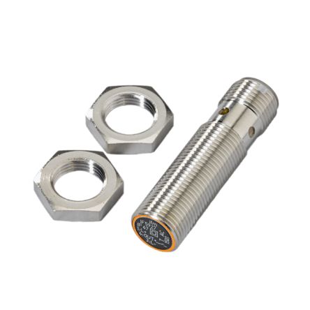 ifm electronic Inductive Threaded Barrel Proximity Sensor, M12, 2 mm Detection, PNP NO, 10 → 30 V dc [IF5927]; 184-497