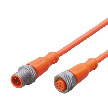 ifm electronic Straight Male 1 way M12 to Straight Female 1 way M12 Sensor Actuator Cable, 2m [EVW124]; 184-573