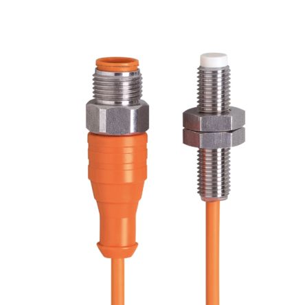 ifm electronic Inductive Threaded Barrel Proximity Sensor, M8, 3 mm Detection, PNP NO, 10 → 30 V dc [IE5378]; 184-618