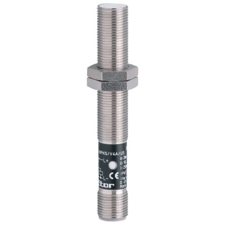 ifm electronic Inductive Threaded Barrel Proximity Sensor, M12, 2 mm Detection, PNP NO, 10 → 36 V dc [IF5851]; 184-636