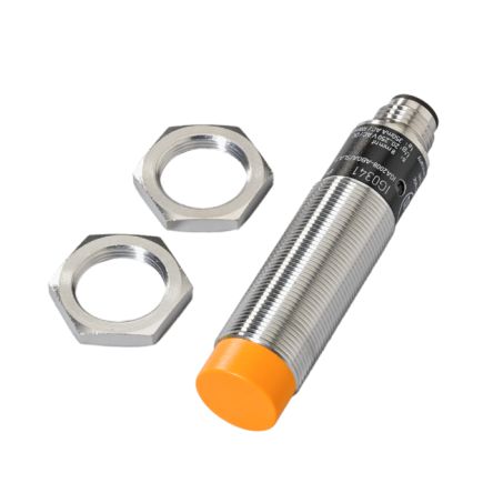 ifm electronic Inductive Threaded Barrel Proximity Sensor, M18, 8 mm Detection, 2-Wire NO, 20 → 250 V [IG0341]; 184-663
