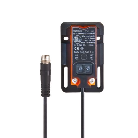 ifm electronic Capacitive Rectangular Proximity Sensor, 12 mm Detection, PNP NO/NC, 10 → 30 V dc [KQ6008]; 184-760