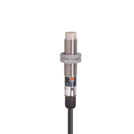 ifm electronic Capacitive Threaded Barrel Proximity Sensor, M12, 8 mm Detection, PNP NO, 10 → 36 V dc [KF5015]; 184-811