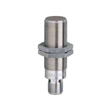 ifm electronic Inductive Threaded Barrel Magnetic Proximity Sensor, M18, 100 mm Detection, PNP NO, 10 → 30 V dc [MGT201]; 184-894