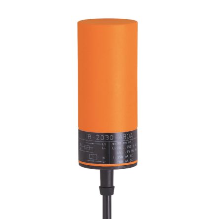 ifm electronic Inductive Smooth Barrel Proximity Sensor, 20 mm Detection, 2-Wire NO, 20 → 250 V ac/dc, 20 [IB0105]; 184-963