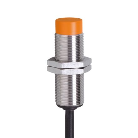 ifm electronic Inductive Threaded Barrel Proximity Sensor, M18, 8 mm Detection, NPN NO, 10 → 36 V dc [IG6073]; 184-998
